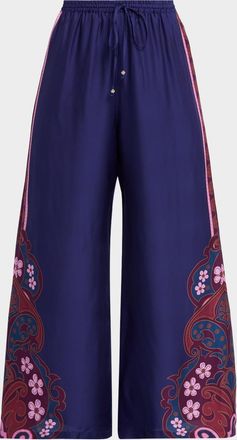 Johnny Was Frankie Easy Printed Drawstring Pants