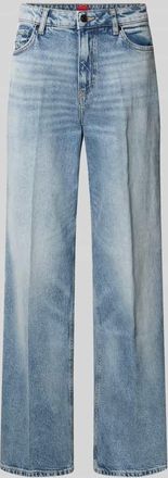 HUGO BOSS Wide Leg Jeans aus Baumwoll-Mix Modell 937_14 in Hellblau, Gr&ouml;&szlig;e 25/32