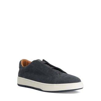 Dune London Mens Troys Wf - Lace-Less Cupsole Trainers - Navy Leather - Size UK 12