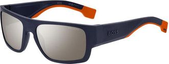 HUGO BOSS BOSS 1498/S 0LOX ZV Matte Blue/Silver Multilayer Hight Contrast Oleofobic