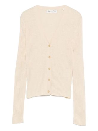 Marc O'Polo cotton-linen cardigan - women - Linen/Flax/Organic Cotton - S - Neutrals
