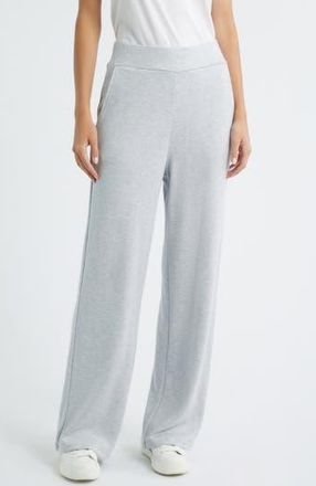 Rails Ellery Rib Wide Leg Pants in Heather Grey Brushed at Nordstrom Rack, Size Xx-Large