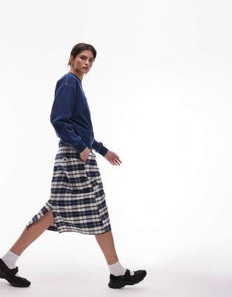 Carhartt Work in Progress Tarbell - Gonna blu navy a quadri