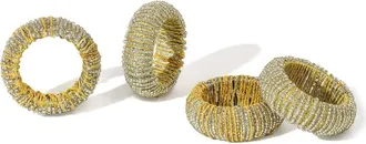 Tiramisu Gilded Halo Set of 4 Napkin Rings in Gold/Silver at Nordstrom Rack