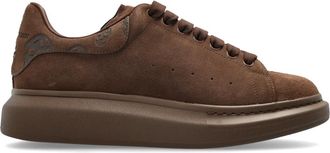 Alexander McQueen Su&egrave;de Sneakers met Logo - Heren - Sneakers - Bruin - 45 EU - Su&egrave;de - Schoenen