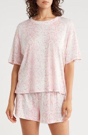 PJ Salvage T-Shirt & Boxer Shorts Pajamas in Ballet Pink at Nordstrom Rack, Size Small