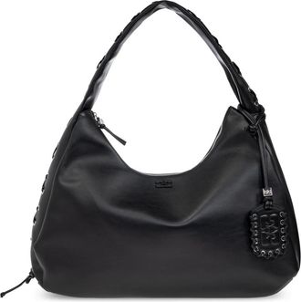 Ganni XXL Hobo Tas - Dames - Schoudertassen - Zwart - ONE Size - Katoen - Tassen