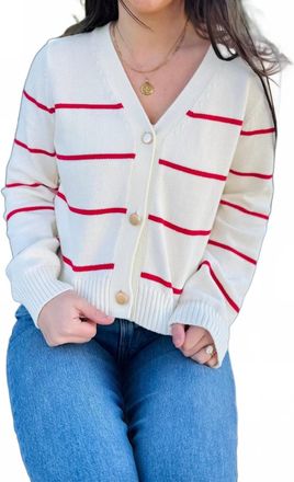 Michael Stars Tracey Buttondown Cardigan In Ivory/lacquer
