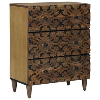 vidaXL Aparador De Almacenamiento Marr&oacute;n 60 X 33,5 X 75 Cm Vidaxl