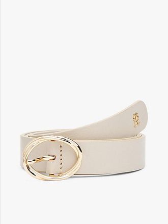 Tommy Hilfiger Chic Twist Buckle Leather Belt