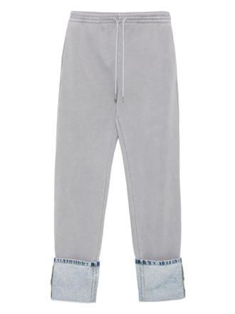 Moschino denim-trim trousers - Grey