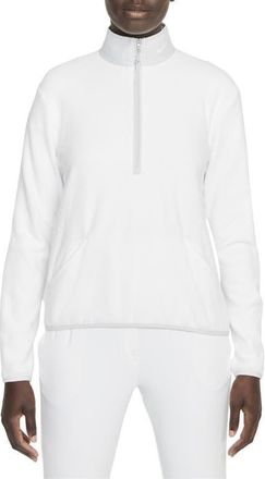 Nike ThermaFIT Victory Half-Zip Golf Top in White/Photon Dust/White at Nordstrom, Size Small