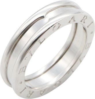 Bulgari Silver White Gold (18K) Band Ring (Pre-Owned)