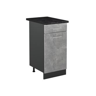 Vicco Mueble Bajo De Cocina R-line, Hormig&oacute;n/antracita, 40 Cm Encimera Antracita, Vicco