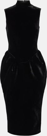 Rasario Velvet midi dress