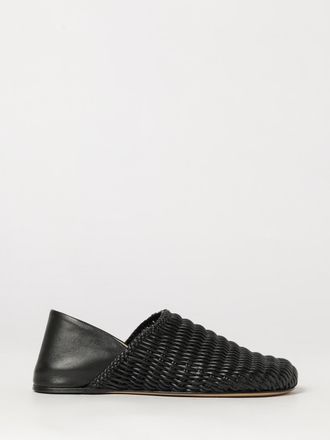 J.W.Anderson Woven Leather Ballet Flats with Round Toe and Leather Sole