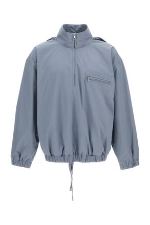 Rier Light Blue Removable Hood Cotton Windbreaker
