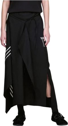 adidas Sport Uniform Raw Cut 3-Stripes Rok - Dames - Tenniskleding - Zwart - M - Katoen - Fitness