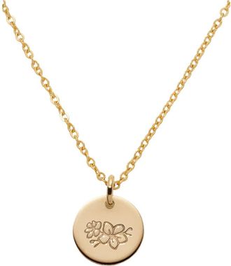 Made by Mary March Birth Flower Necklace in Gold Filled at Nordstrom, Size Medium