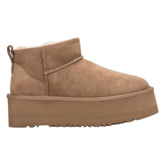 Estro & Luminara Schoenen, Dames, Bruin, 40 EU, Platform Sneeuwlaarzen