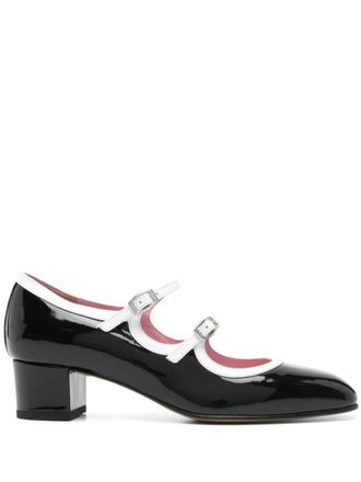 Carel Black Leather Pumps