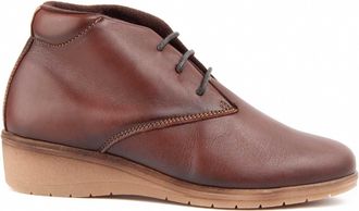 Purapiel Akila 104903 Womens Leather Wedge Ankle Boot, brown, 8.5 UK