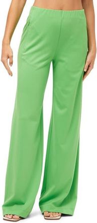 Trina Turk Record Wide Leg Ponte Pant in Grass Court Green at Nordstrom, Size 8