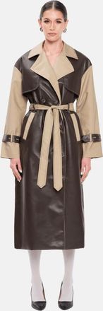 OW Collection BETTY Coat in Brown /Beige at Nordstrom, Size X-Small