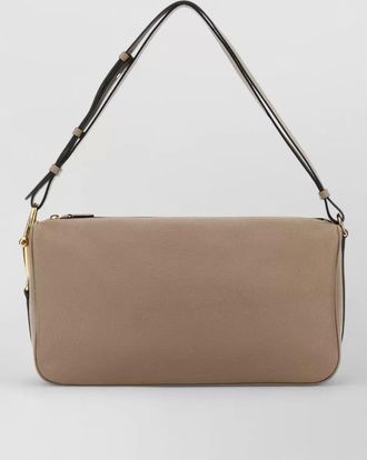 Gucci leather half horsebit shoulder bag adjustable strap