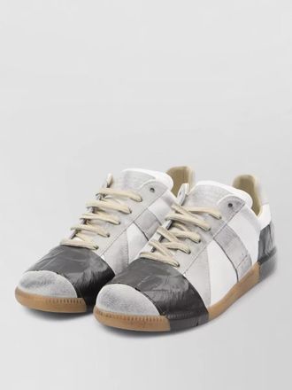 Maison Margiela low top sneakers contrast panels design
