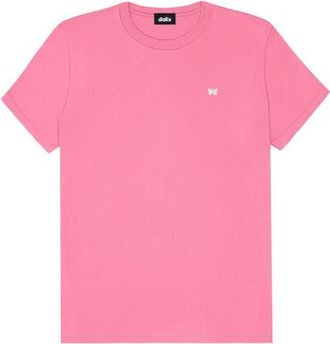 Dalix Womens Lil Butterfly Lightweight Jersey Tee in Charity Pink at Nordstrom, Size X-Large