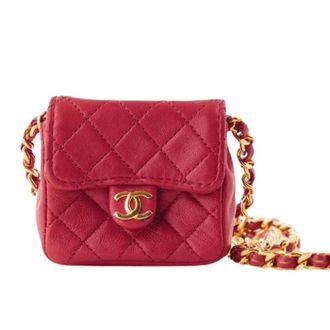 Chanel Pre-owned Timeless Mini Schoudertas - Dames - Pre-owned - Rood - Maat: ONE Size Leer