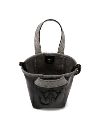 J.W.Anderson Womens Belt Anchor Logo Mini Tote Bag Black > Shoulder