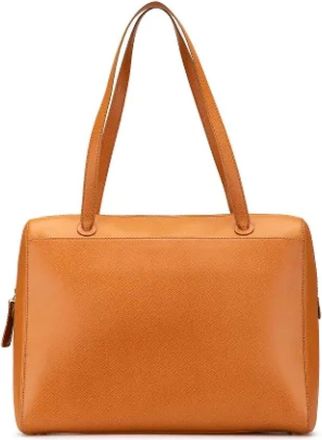 Chanel Pre-owned Tote Bags, female, Brown, Size: ONE SIZE Pre-owned Leather totes