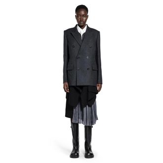 sacai Wool Melton x Wool Knit Blazer