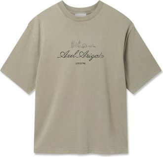 Axel Arigato LDN Washed Sky T-Shirt - Heren - T-shirts - Groen - XS - Katoen - Tops