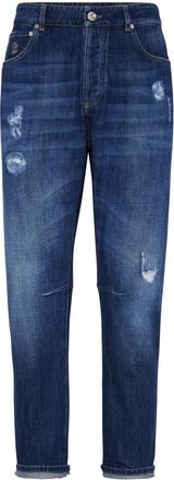 Brunello Cucinelli Distressed-finish Straight-leg Jeans