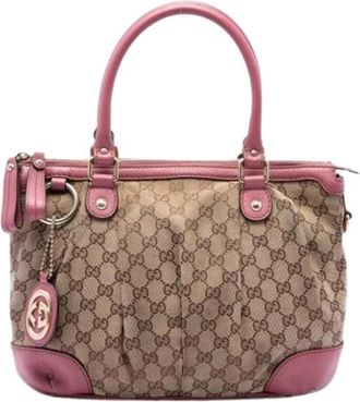 Gucci Pre-owned Sukey Handbag - Dames - Vintage Handtas - Beige - ONE Size - Leer - Vintage