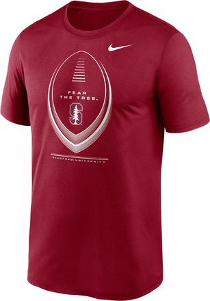 Nike Stanford Primetime Football Icon Legend Nike Mens Dri-FIT College T-Shirt in Red | NKGK69WSDN-3BJ