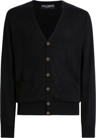 Dolce & Gabbana Cardigan con bottoni e scollo a V - Nero