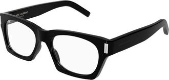 Saint Laurent Square Full Rim Eyeglasses - Black