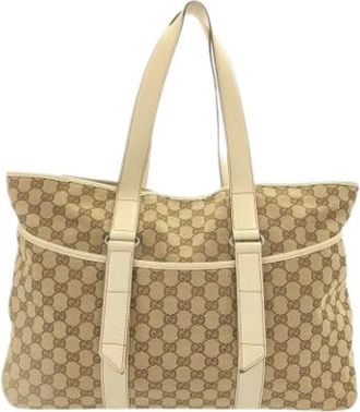 Gucci Pre-owned Tote Bags, female, Beige, Size: ONE SIZE Pre-owned Vintage Tote Bag
