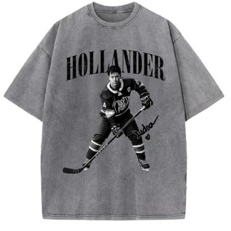 Generic Heated Rivalry Hollander&Rozanov Print Vintage Wash T-Shirt Unisex Cotton Short Sleeve Casual Streetwear Top for TV Series Fans (Grey,M)