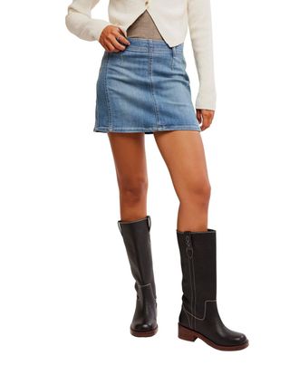 Free People Daylight Denim Mini Skirt In Daybreak