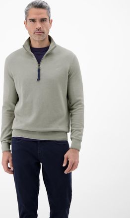 Lerros Sweatshirt LERROS Troyer in Strukturqualit&auml;t, Herren, Gr. XXL, pearl grau, 100% Baumwolle, Sweatshirts Sweatshirt, Herrensweatshirt aus 100% Baumwolle