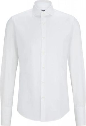 HUGO BOSS Hank Slim Fit Overhemd - Heren - Zakelijke Overhemden - Wit - 4XL - Katoen - Overhemden