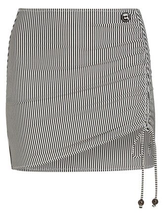 Karl Lagerfeld Ikon striped pareo - women - Elastane/Polyester/Nylon - S - Black
