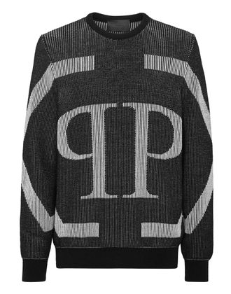 Philipp Plein Pullover Round Neck LS OVERSIZE FIT