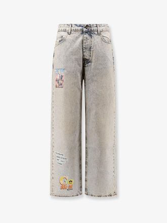 Barrow Jeans in cotone con stampa all-over - BARROW - gender_Man