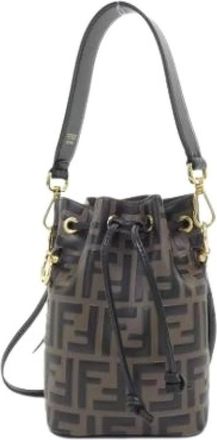 Fendi Pre-owned Bucket Bags, female, Brown, Size: ONE SIZE Pre-owned Leather fendi-bags